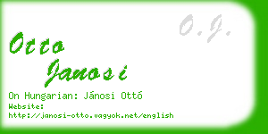 otto janosi business card